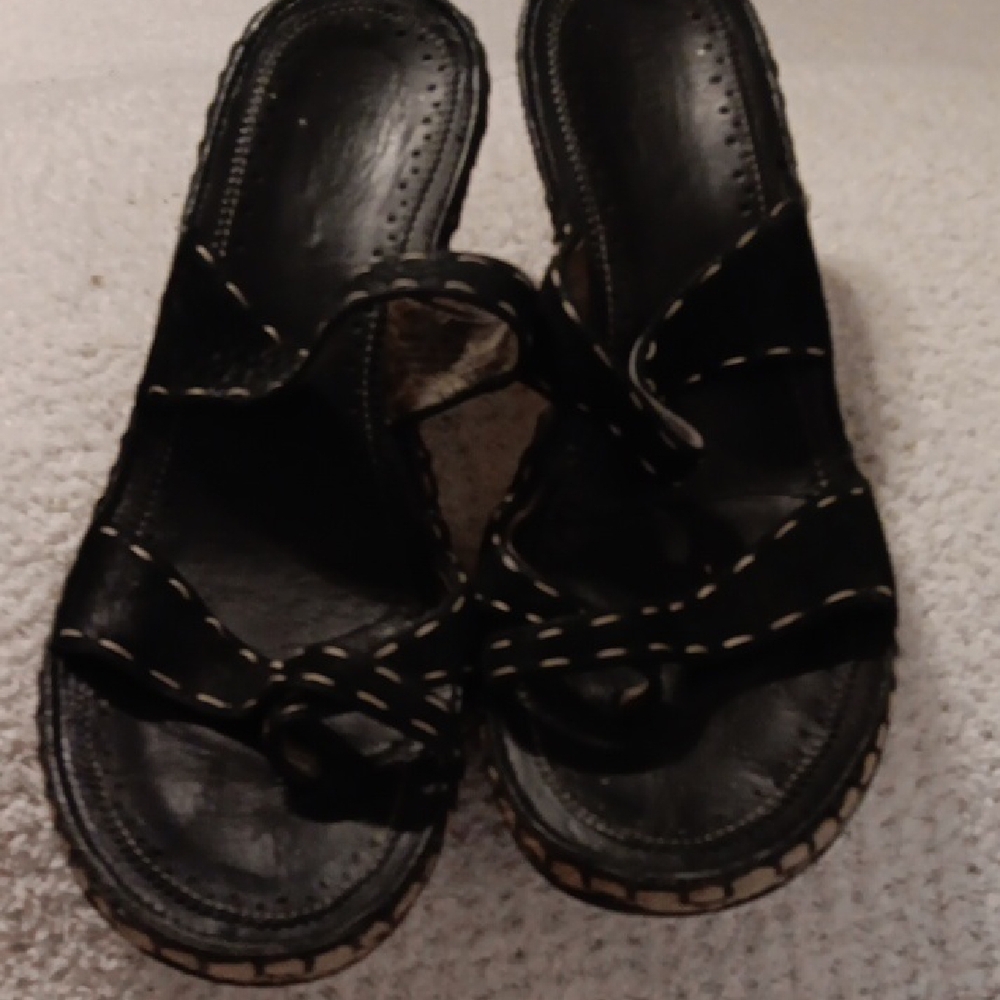 Indigo Blue Black Women's Sandals